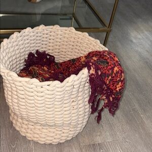 large Cotton 18” Rope Carry All Weave Basket